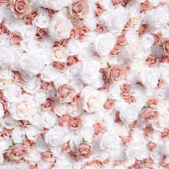 Lofaris White Dusty Rose Artificial Wedding Flower Wall