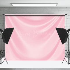 Lofaris Luxury Pink Drape Glossy Silk Photo Booth Backdrop