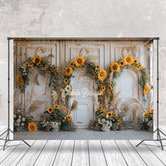 Lofaris Luxury Retro Wall Arch Floral Wedding Photo Backdrop