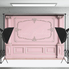 Lofaris Luxury Royal Pink Retro Wall Photography Backdrop