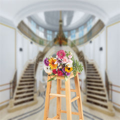 Lofaris Luxury Staircase Interior Window Backdrop For Photo