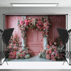 Lofaris Luxury Vintage Pink Wall Floral Wedding Backdrop