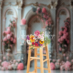 Lofaris Luxury Vintage White Pink Floral Wedding Backdrop