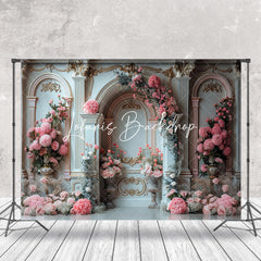 Lofaris Luxury Vintage White Pink Floral Wedding Backdrop