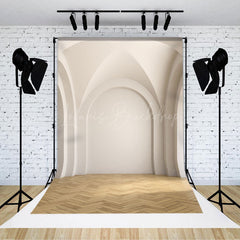 Lofaris Luxury White Building Retro Wall Backdrop For Photo