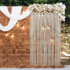 Lofaris Macrame Cotton Tapestry Boho Wedding Arch Drapes