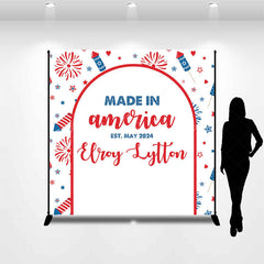 Lofaris Made In America Birthday Independence Day Backdrop