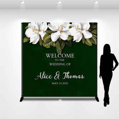 Lofaris Magnolia Green Elegant Custom Wedding Backdrop