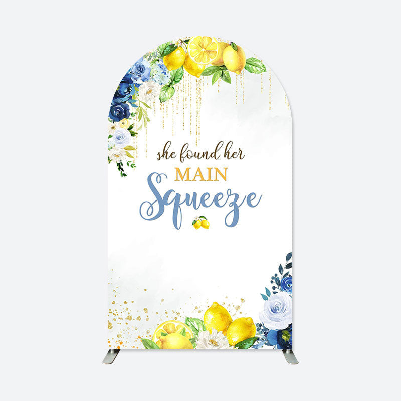 Lofaris Main Squeeze Floral Lemon Arch Backdrop For Wedding