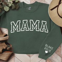 Lofaris Mama And Kids Black Letters Custom Name Sweatshirt