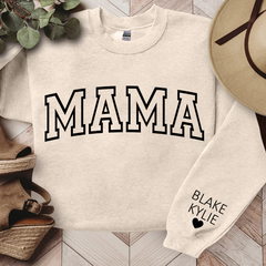 Lofaris Mama And Kids Black Letters Custom Name Sweatshirt