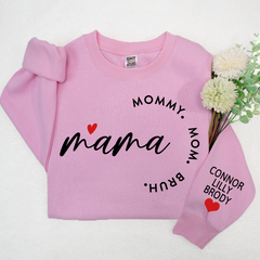 Lofaris Mama Mommy Mom Bruh Custom Name Gift Sweatshirt