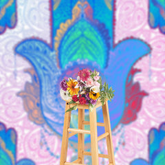 Lofaris Mandala Blue Gradient Hamasa Hand Party Backdrop