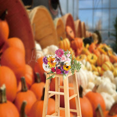 Lofaris Many Kinds Of Pumpkins Dumped On The Ground Backdrop