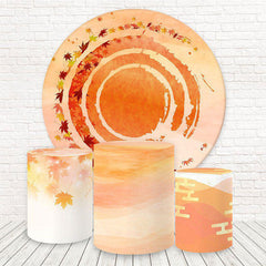 Lofaris Maple Annular Art Painting Orange Round Backdrop Kit