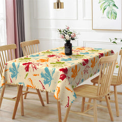 Lofaris Maple Leaf Patterns Colorful Rectangle Tablecloth