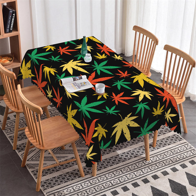 Lofaris Maple Leaves Outdoor Picnic Rectangle Tablecloth