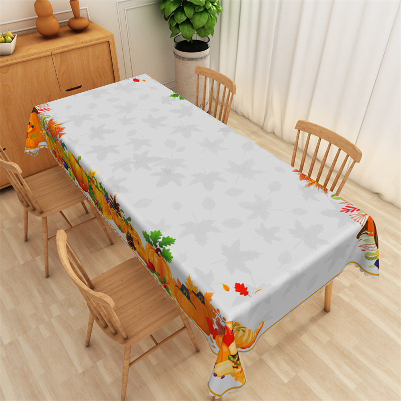 Lofaris Maples Pumpkins Thanksgiving Rectangle Tablecloth