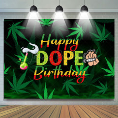 Lofaris Marijuana Cigarette Happy Dope Birthday Backdrop