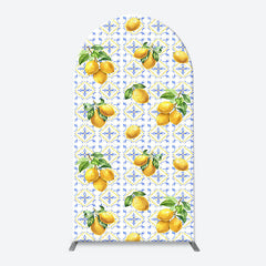 Lofaris Mediterranean Lemon Bohemia Arch Birthday Backdrop