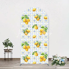 Lofaris Mediterranean Lemon Bohemia Arch Birthday Backdrop