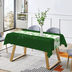 Lofaris Melon Skin Green Leaves Spring Rectangle Tablecloth