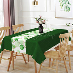 Lofaris Melon Skin Green Leaves Spring Rectangle Tablecloth