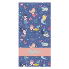 Lofaris Mermaid Princess Under Sea Custom Name Beach Towel