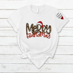 Lofaris Merry Christmas And Grandkids Customized T-Shirt