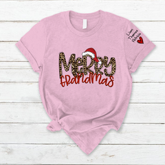 Lofaris Merry Christmas And Grandkids Customized T-Shirt