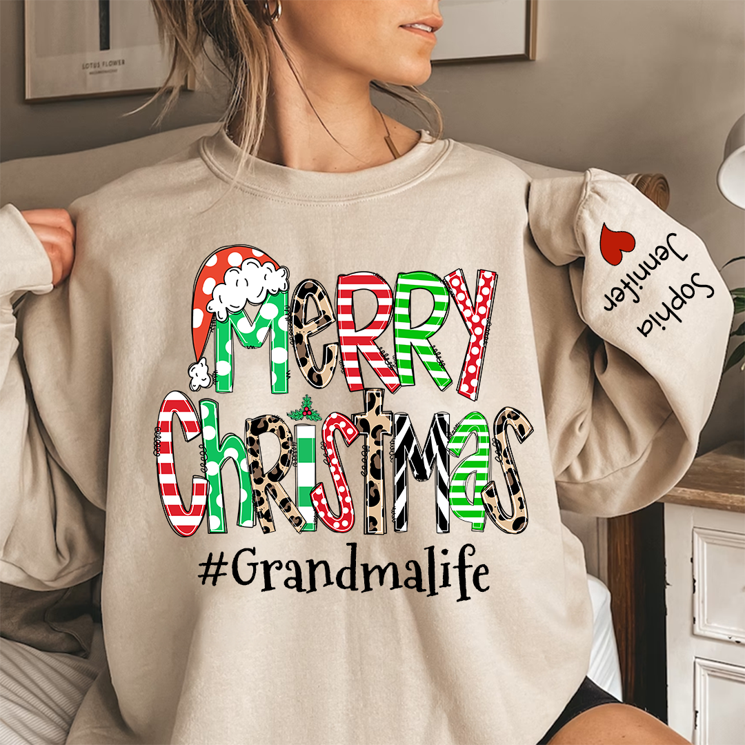 Lofaris Merry Christmas Grandma Life And Kids CTH01 Sweatshirt