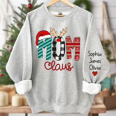 Lofaris Merry Christmas Mom Claus Custom Name Sweatshirt