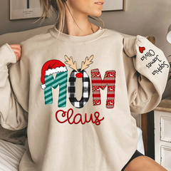 Lofaris Merry Christmas Mom Claus Custom Name Sweatshirt