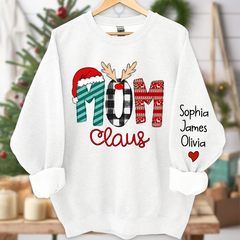 Lofaris Merry Christmas Mom Claus Custom Name Sweatshirt