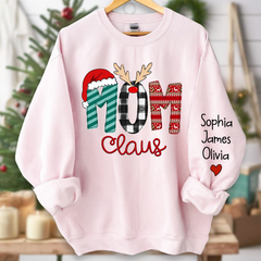 Lofaris Merry Christmas Mom Claus Custom Name Sweatshirt