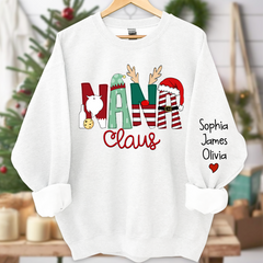 Lofaris Merry Christmas Nana Claus Grandma Custom Sweatshirt