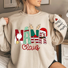 Lofaris Merry Christmas Nana Claus Grandma Custom Sweatshirt