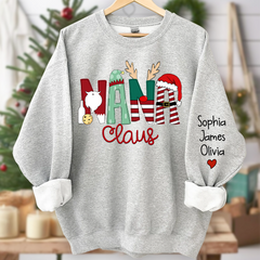 Lofaris Merry Christmas Nana Claus Grandma Custom Sweatshirt