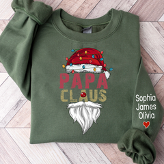 Lofaris Merry Christmas Papa Claus Custom Name Sweatshirt