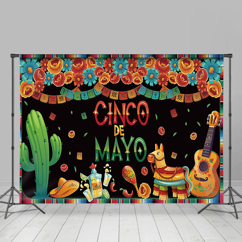 Lofaris Mexican Cinco De Mayo Fiesta Party Backdrop