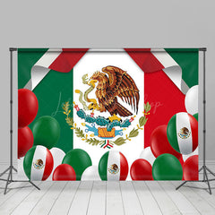 Lofaris Mexican Flag Eagle Balloon Independence Day Backdrop