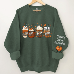 Lofaris Personalized Legend Wife Mom Grandma and Kids Fall Coffee CTH01 Sweatshirt