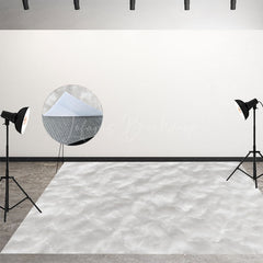 Lofaris Milky White Furry Texture Photography Floor Backdrop