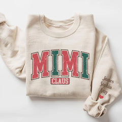 Lofaris Mimi Claus And Grandkids Christmas Custom Sweatshirt