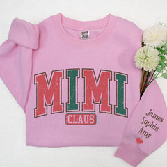 Lofaris Mimi Claus And Grandkids Christmas Custom Sweatshirt