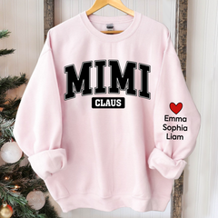 Lofaris Personalized Mimi Claus Christmas Custom And Kids Grandma Gift TH Sweatshirt