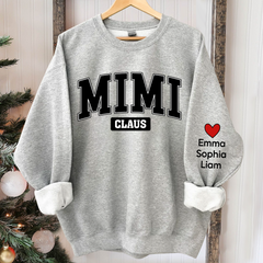 Lofaris Personalized Mimi Claus Christmas Custom And Kids Grandma Gift TH Sweatshirt