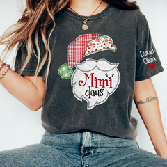 Lofaris Mimi Claus Christmas With Grandkids Custom T-Shirt