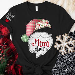 Lofaris Mimi Claus Christmas With Grandkids Custom T-Shirt