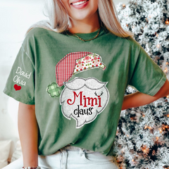 Lofaris Mimi Claus Christmas With Grandkids Custom T-Shirt